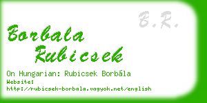 borbala rubicsek business card
